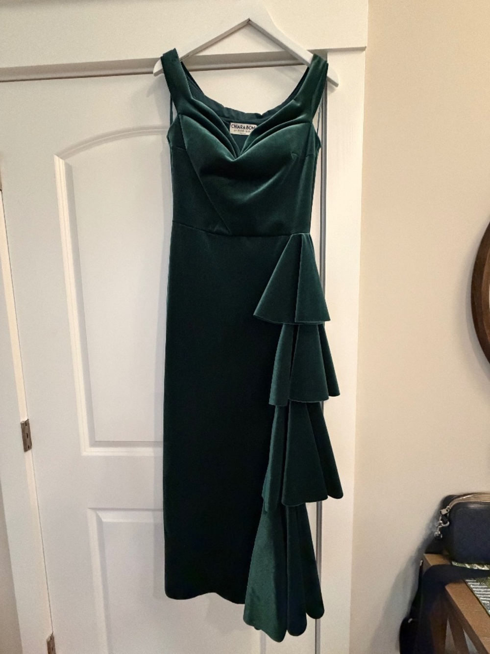 Chiara Boni green velvet dress